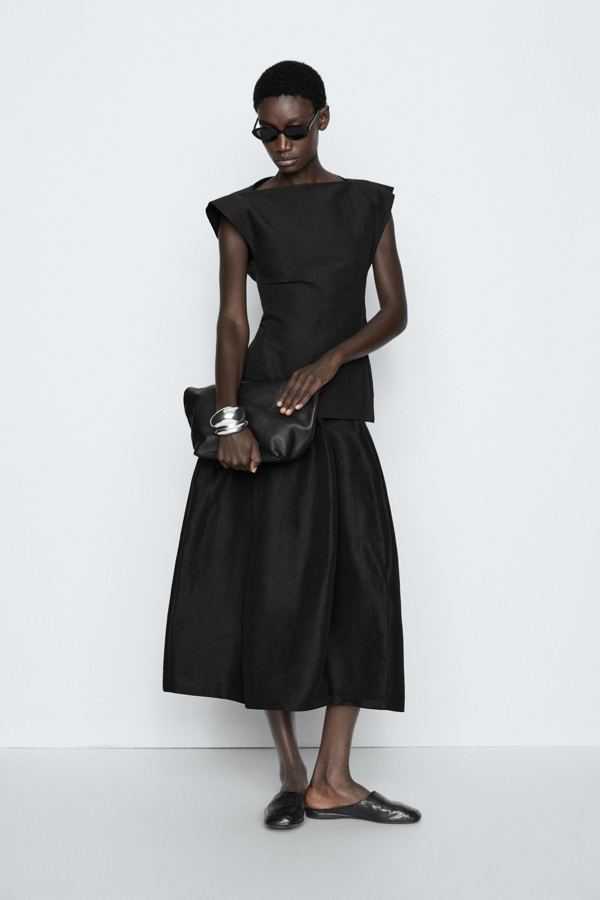 Flowing Seamed Midi Skirt - STUDIO